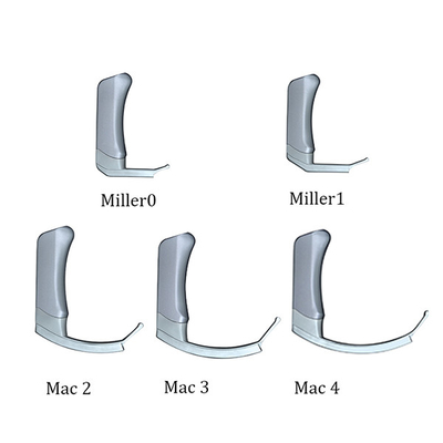 5 Mac Miller Blades Medis Video Digital Laringoskop Dengan Shank Tangan Ergonomis