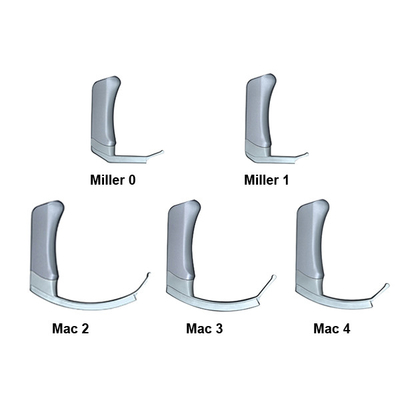 CMOS Full View Rigid Reusable Video Laryngoscope Dengan Blades 3.5 Inch