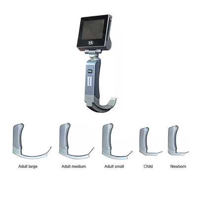 CMOS 3.0 Inch Full View Video Laryngoscope Dengan 5 Pisau Dapat Digunakan Kembali