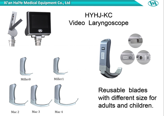 1280*720px Portabel Haiye Video Laringoskop Keluaran USB